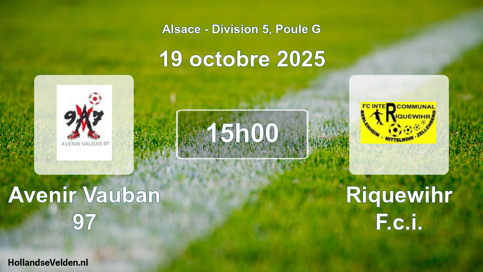 Match programmé: Avenir Vauban 97 - Riquewihr F.c.i. (19 octobre 2025)