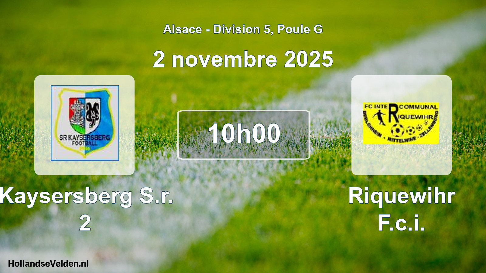 Scheduled Match: Kaysersberg S.r. 2 - Riquewihr F.c.i. (2 November 2025)