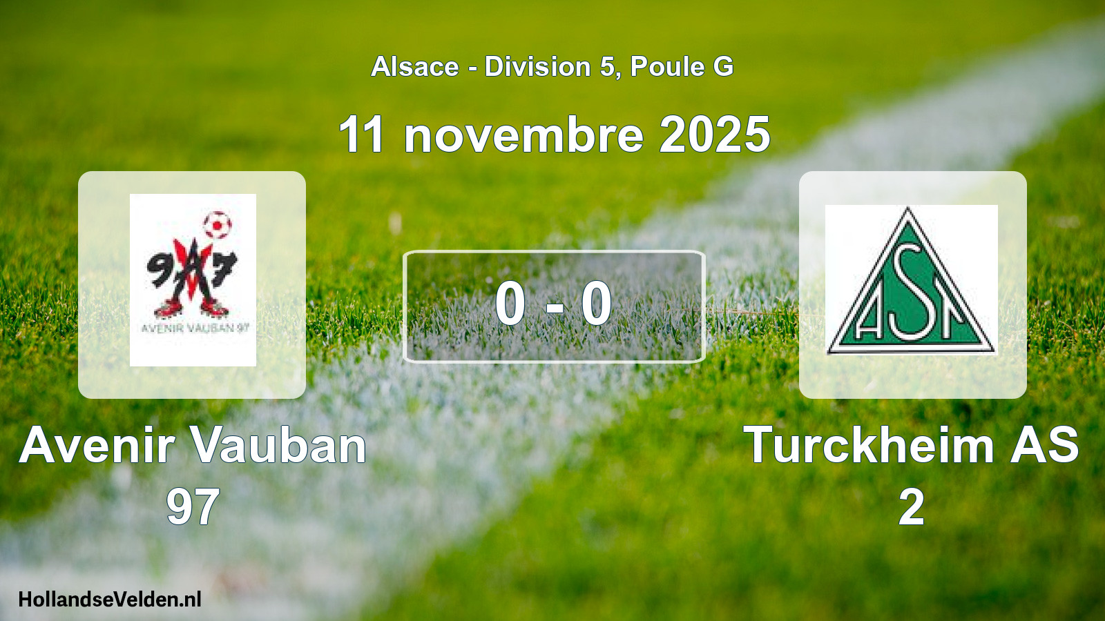 Match joué: Avenir Vauban 97 - Turckheim AS 2 0 - 0 (11 novembre 2025)