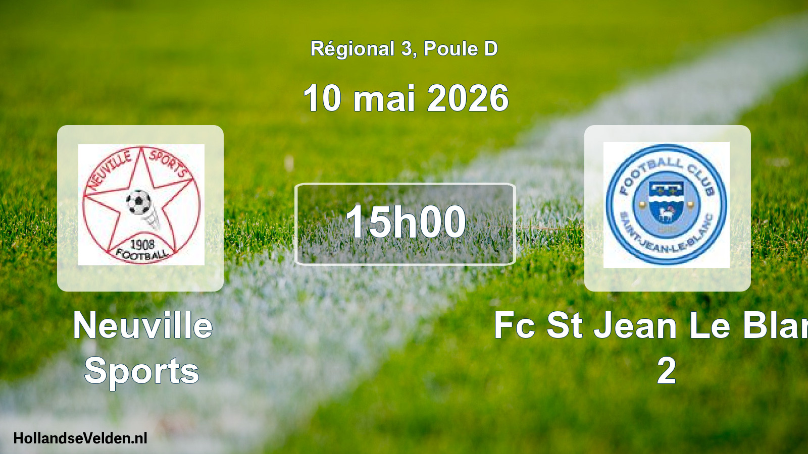 Geplande wedstrijd: Neuville Sports - Fc St Jean Le Blanc 2 (10 mai 2026)