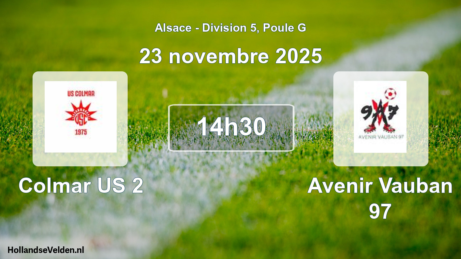 Match programmé: Colmar US 2 - Avenir Vauban 97 (23 novembre 2025)