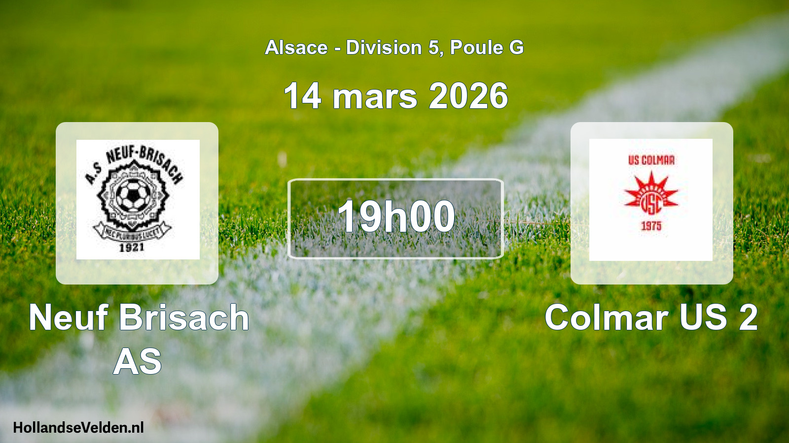 Scheduled Match: Neuf Brisach AS - Colmar US 2 (14 March 2026)