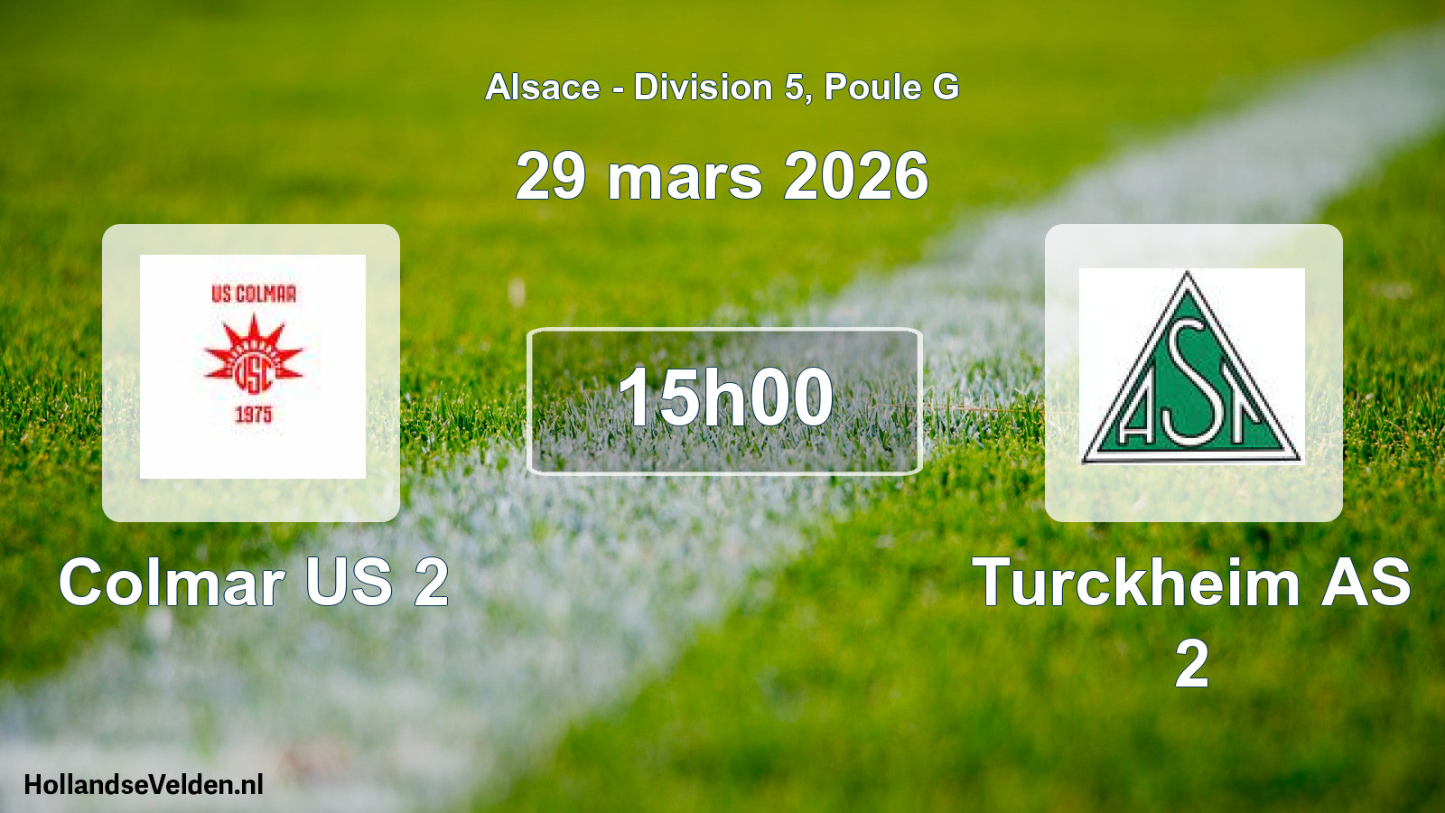 Scheduled Match: Colmar US 2 - Turckheim AS 2 (29 March 2026)