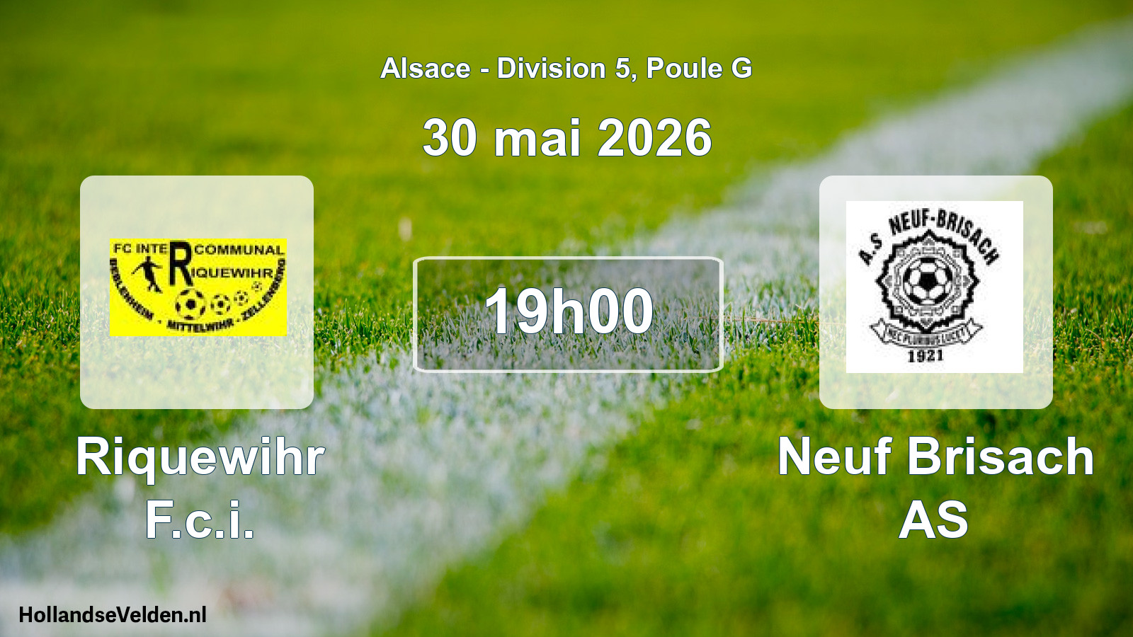 Geplande wedstrijd: Riquewihr F.c.i. - Neuf Brisach AS (30 mei 2026)