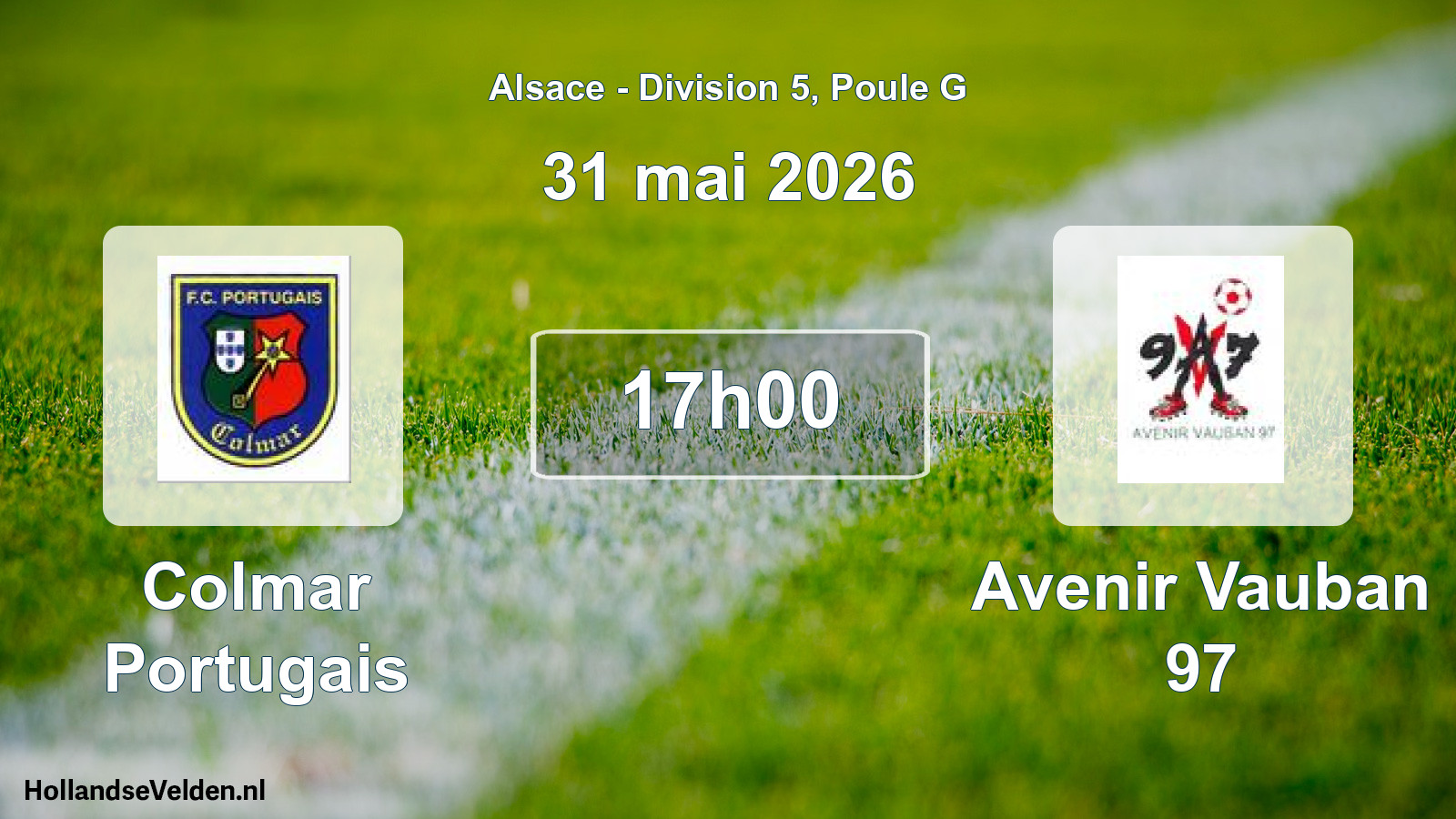 Match programmé: Colmar Portugais - Avenir Vauban 97 (31 mai 2026)