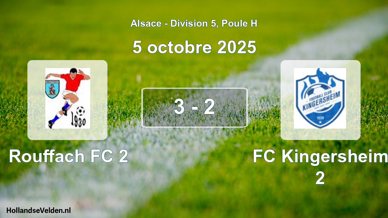 Match joué: Rouffach FC 2 - FC Kingersheim 2 3 - 2 (5 octobre 2025)