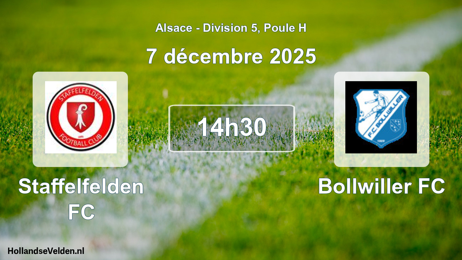 Match programmé: Staffelfelden FC - Bollwiller FC (7 décembre 2025)