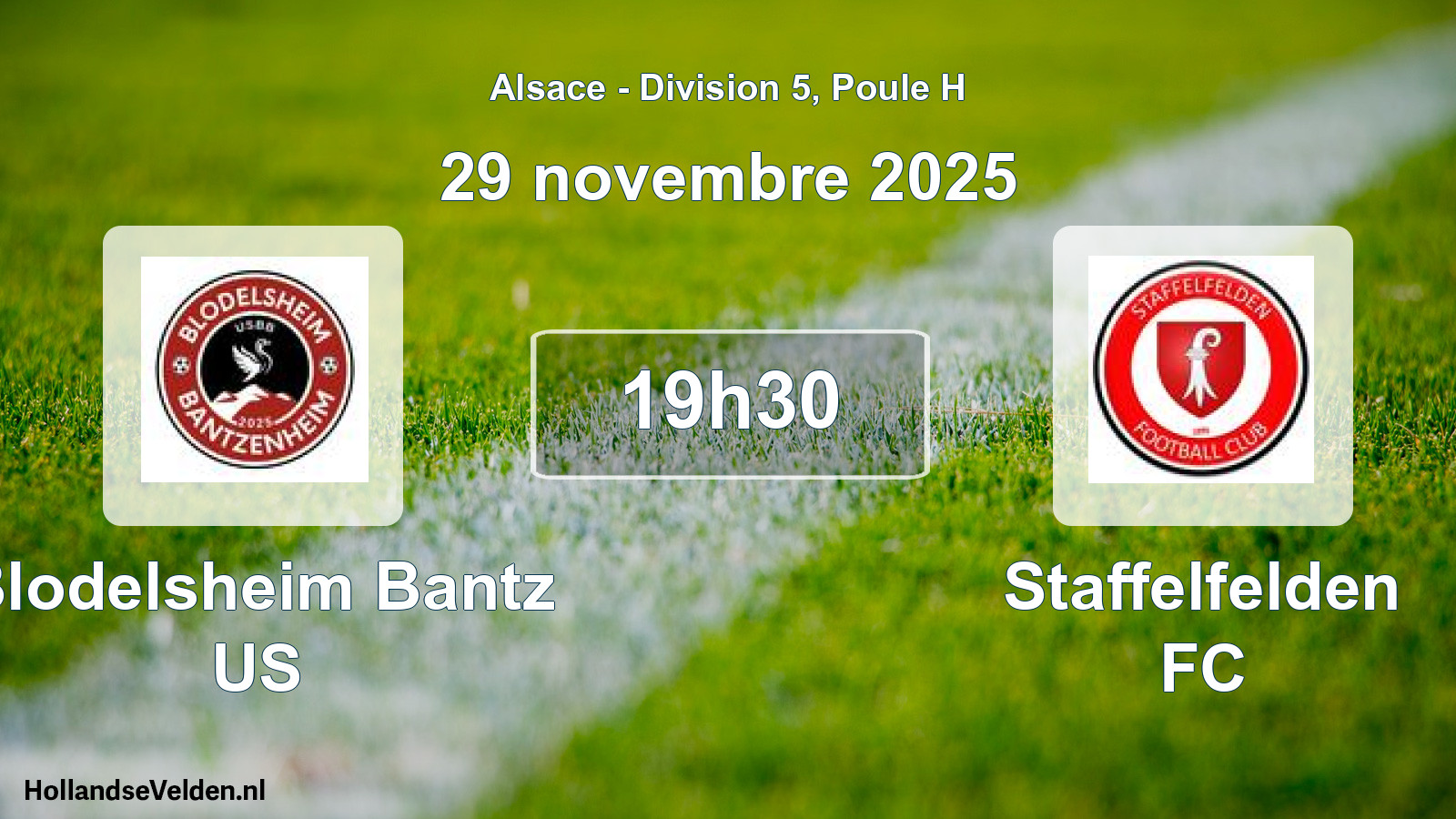Match programmé: Blodelsheim Bantz US - Staffelfelden FC (29 novembre 2025)