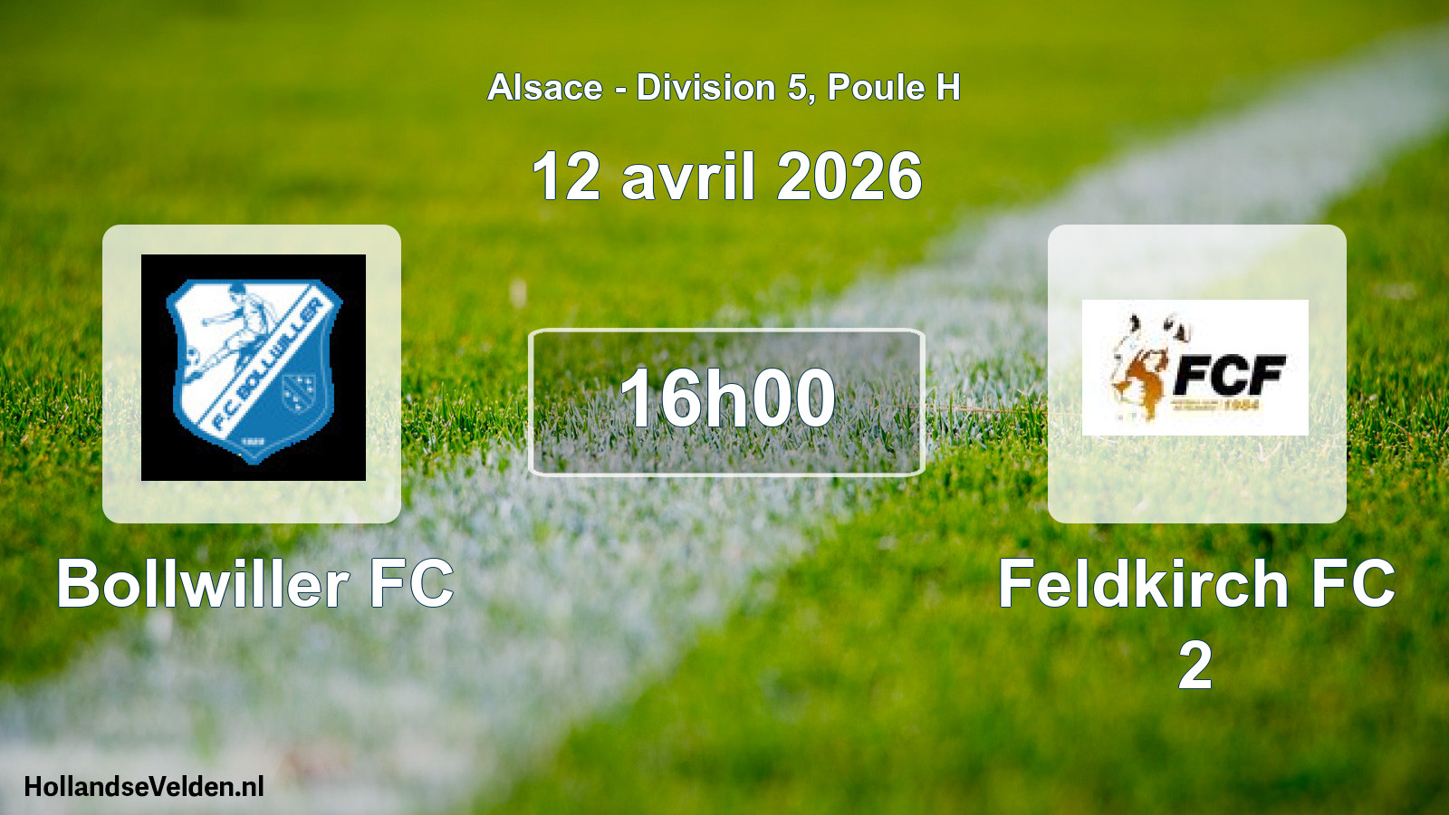 Match programmé: Bollwiller FC - Feldkirch FC 2 (12 avril 2026)