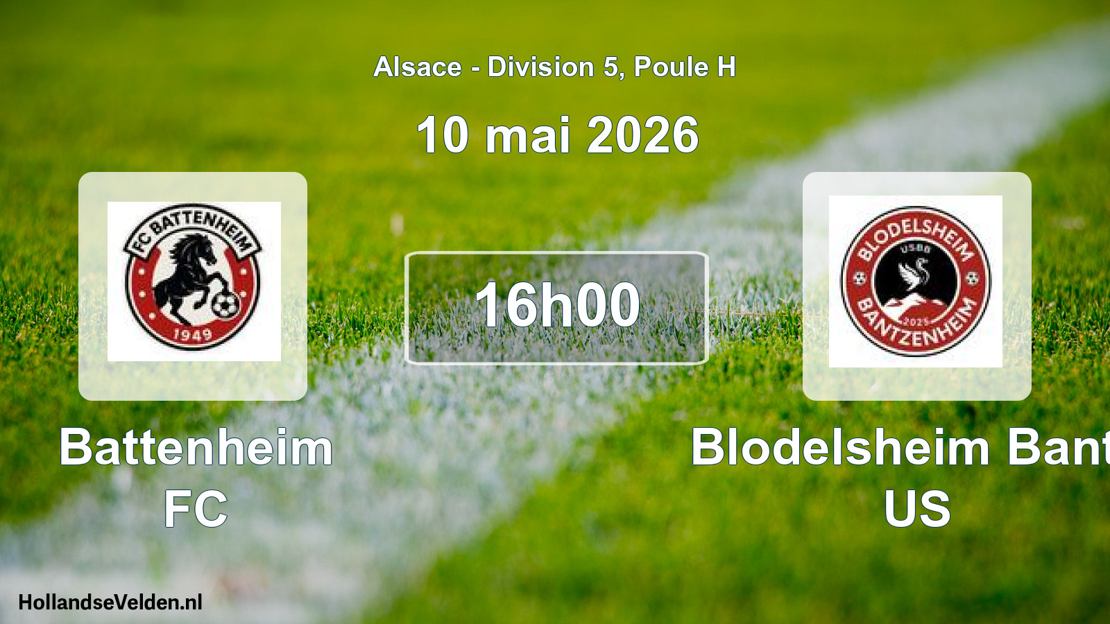 Match programmé: Battenheim FC - Blodelsheim Bantz US (10 mai 2026)