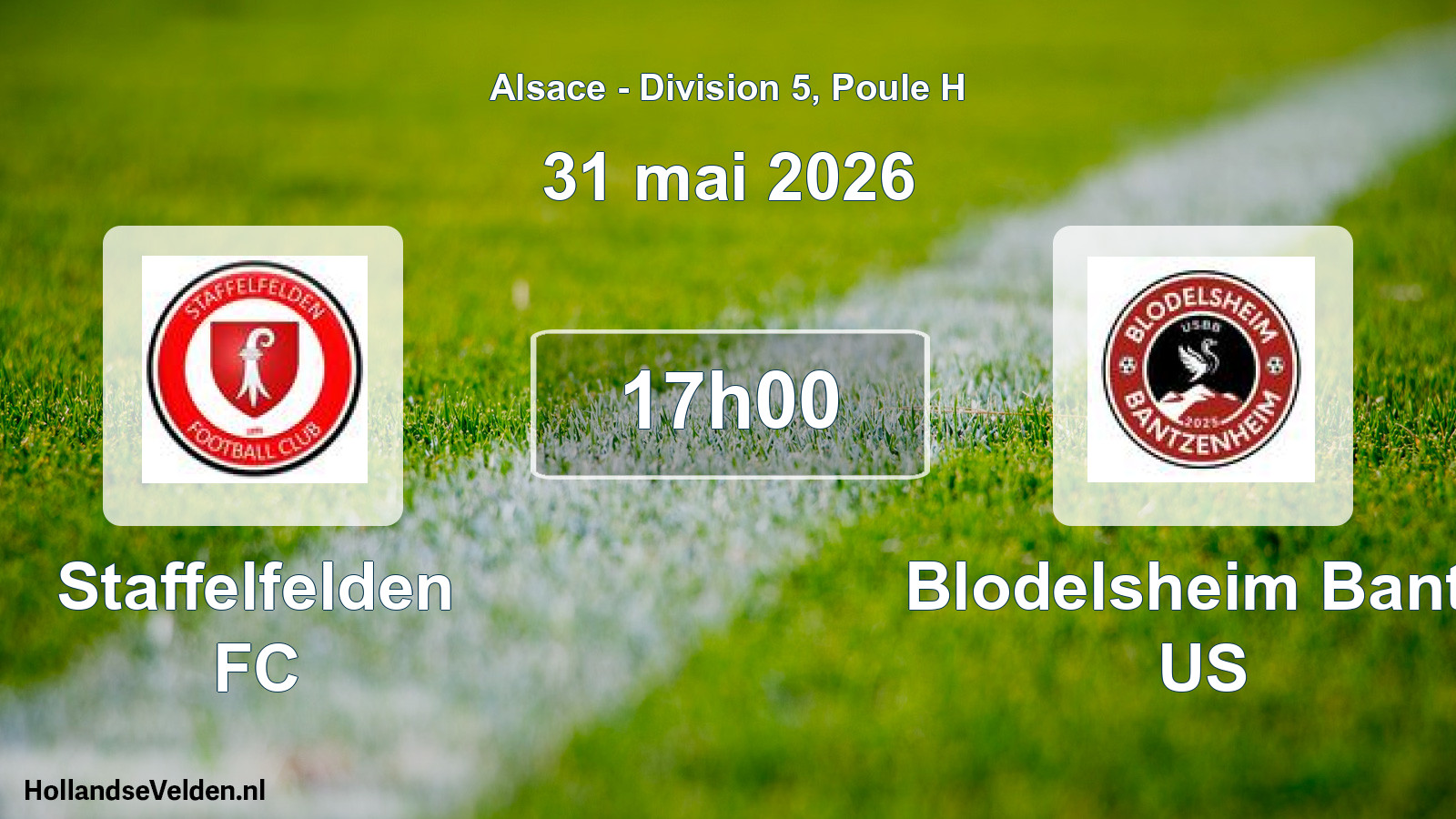 Match programmé: Staffelfelden FC - Blodelsheim Bantz US (31 mai 2026)