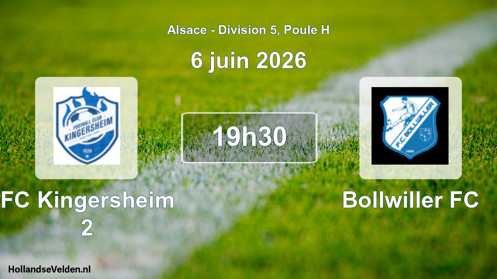 Geplande wedstrijd: FC Kingersheim 2 - Bollwiller FC (6 juni 2026)