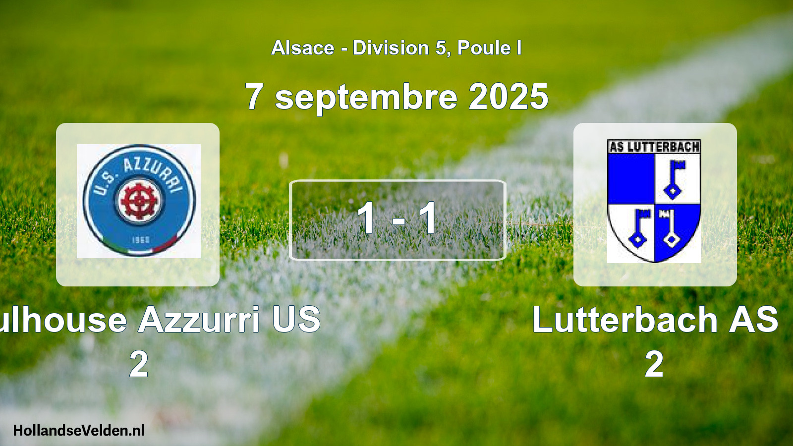 Total number of matches played: Mulhouse Azzurri US 2 - Lutterbach AS 2 1 - 1 (7 September 2025)