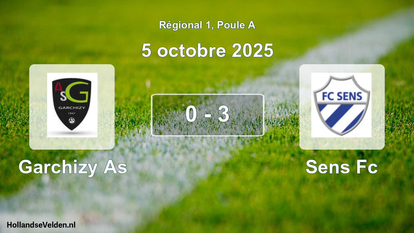 Gespeelde wedstrijd: Garchizy As - Sens Fc 0 - 3 (5 octobre 2025)