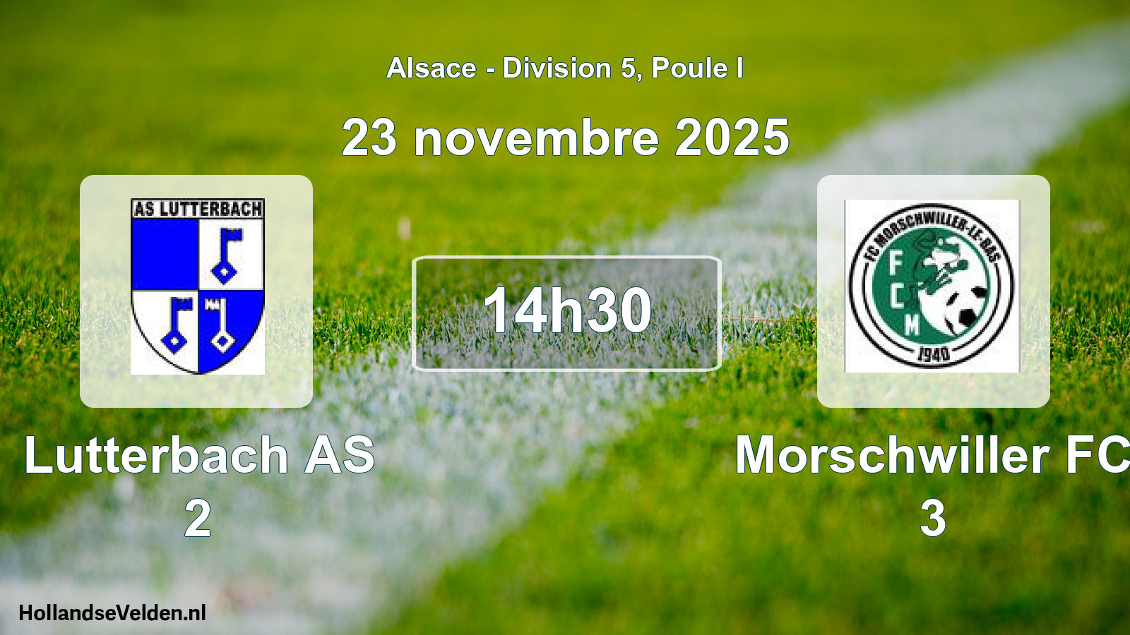 Geplande wedstrijd: Lutterbach AS 2 - Morschwiller FC 3 (23 november 2025)