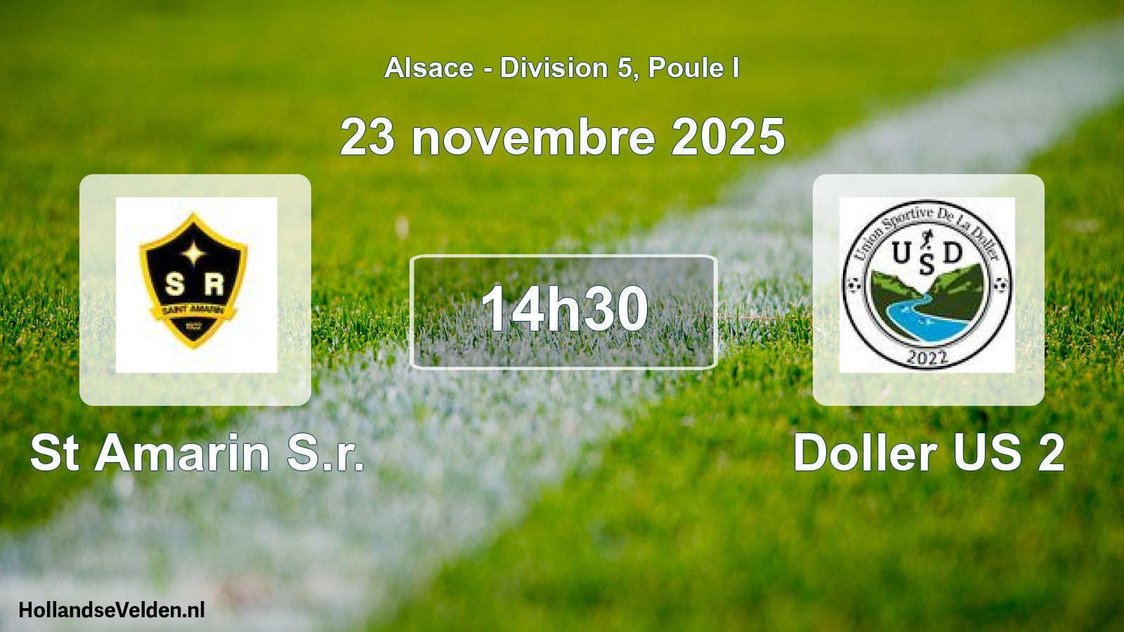 Match programmé: St Amarin S.r. - Doller US 2 (23 novembre 2025)