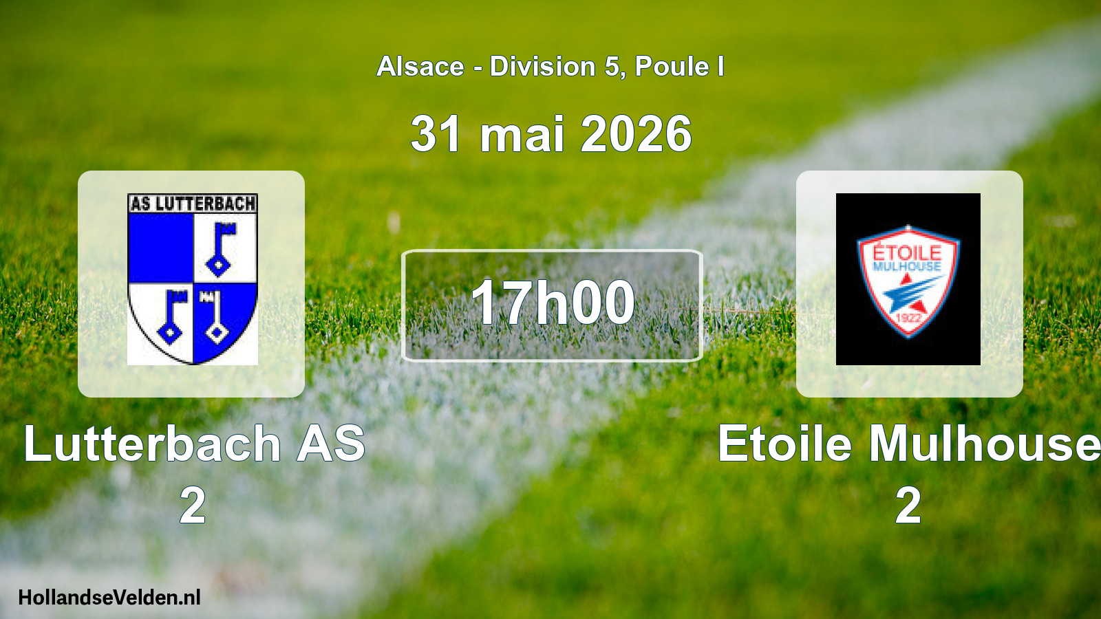 Scheduled Match: Lutterbach AS 2 - Etoile Mulhouse 2 (31 May 2026)