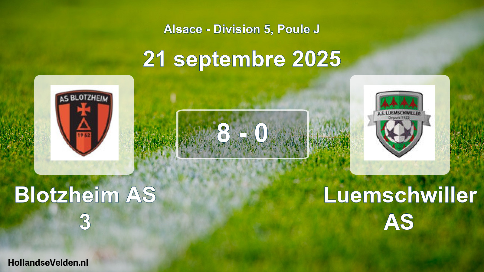 Match joué: Blotzheim AS 3 - Luemschwiller AS 8 - 0 (21 septembre 2025)