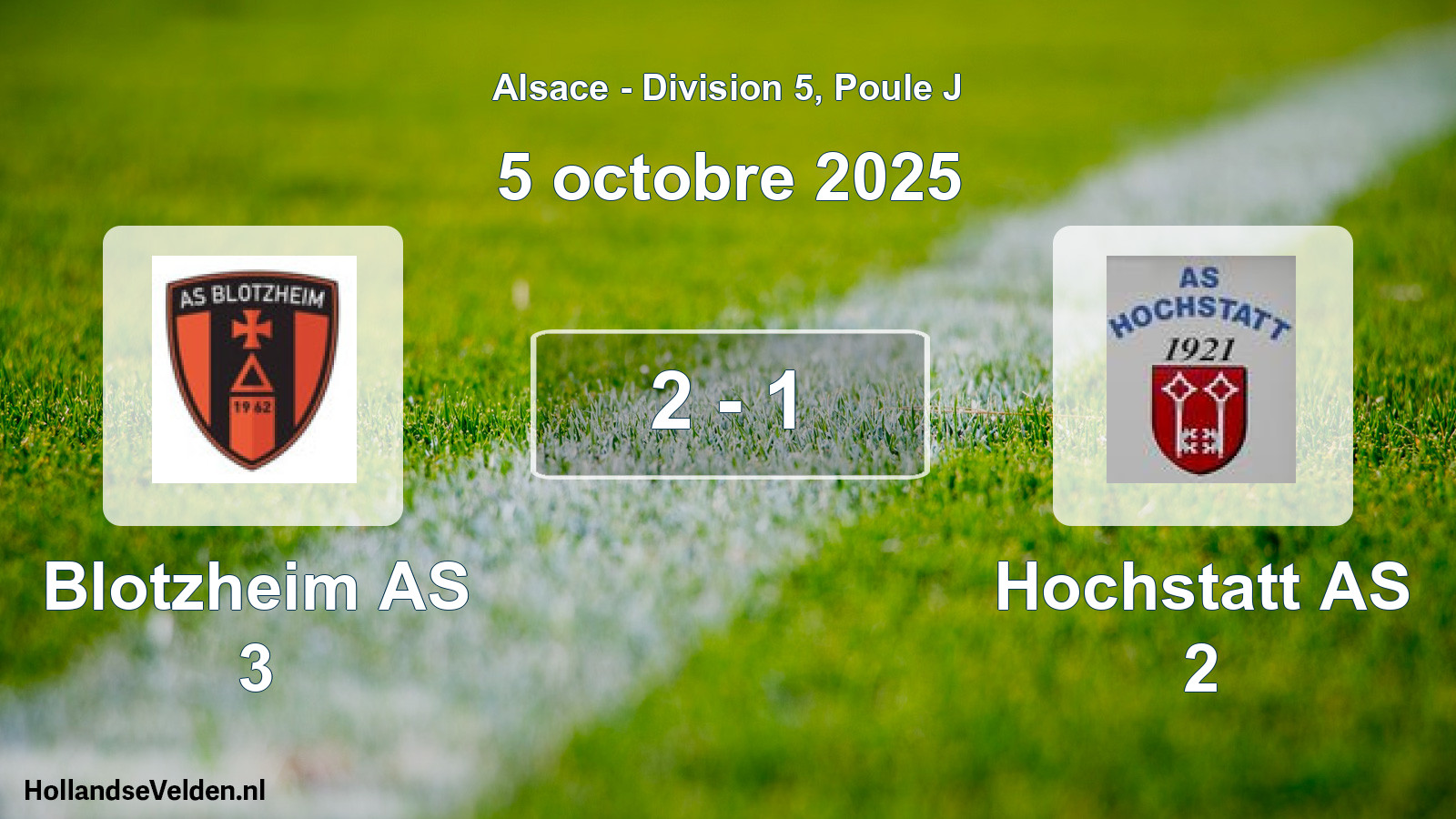 Match joué: Blotzheim AS 3 - Hochstatt AS 2 2 - 1 (5 octobre 2025)