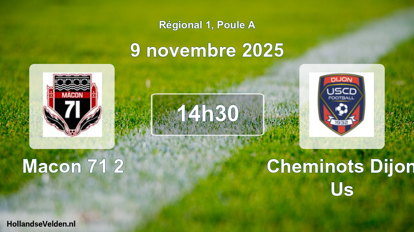 Geplande wedstrijd: Macon 71 2 - Cheminots Dijon Us (9 novembre 2025)