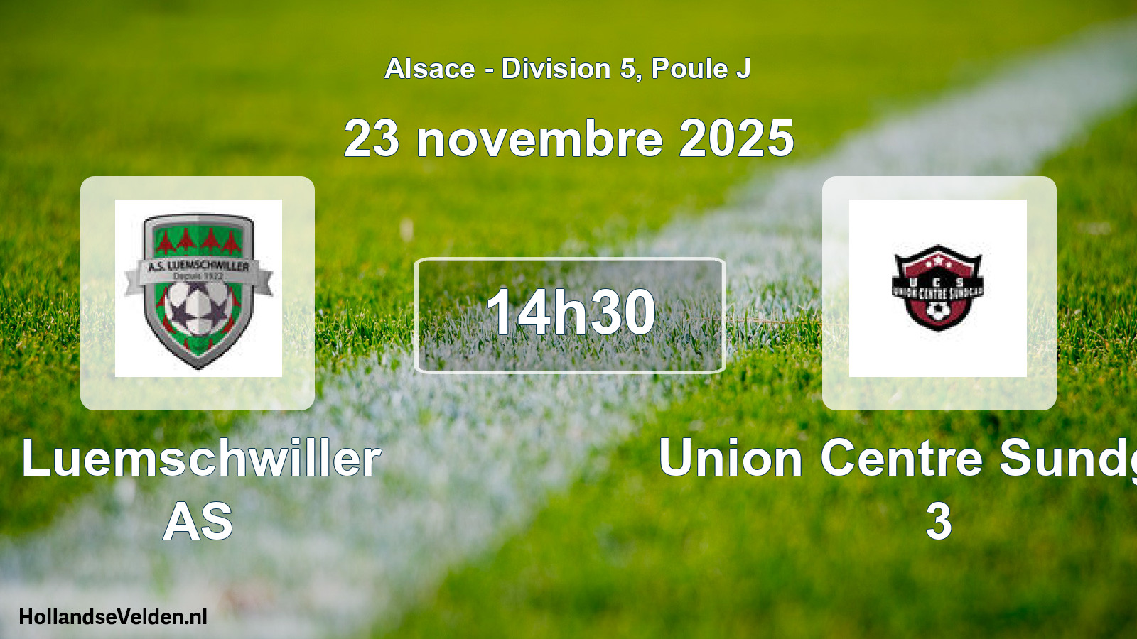 Match programmé: Luemschwiller AS - Union Centre Sundgau 3 (23 novembre 2025)
