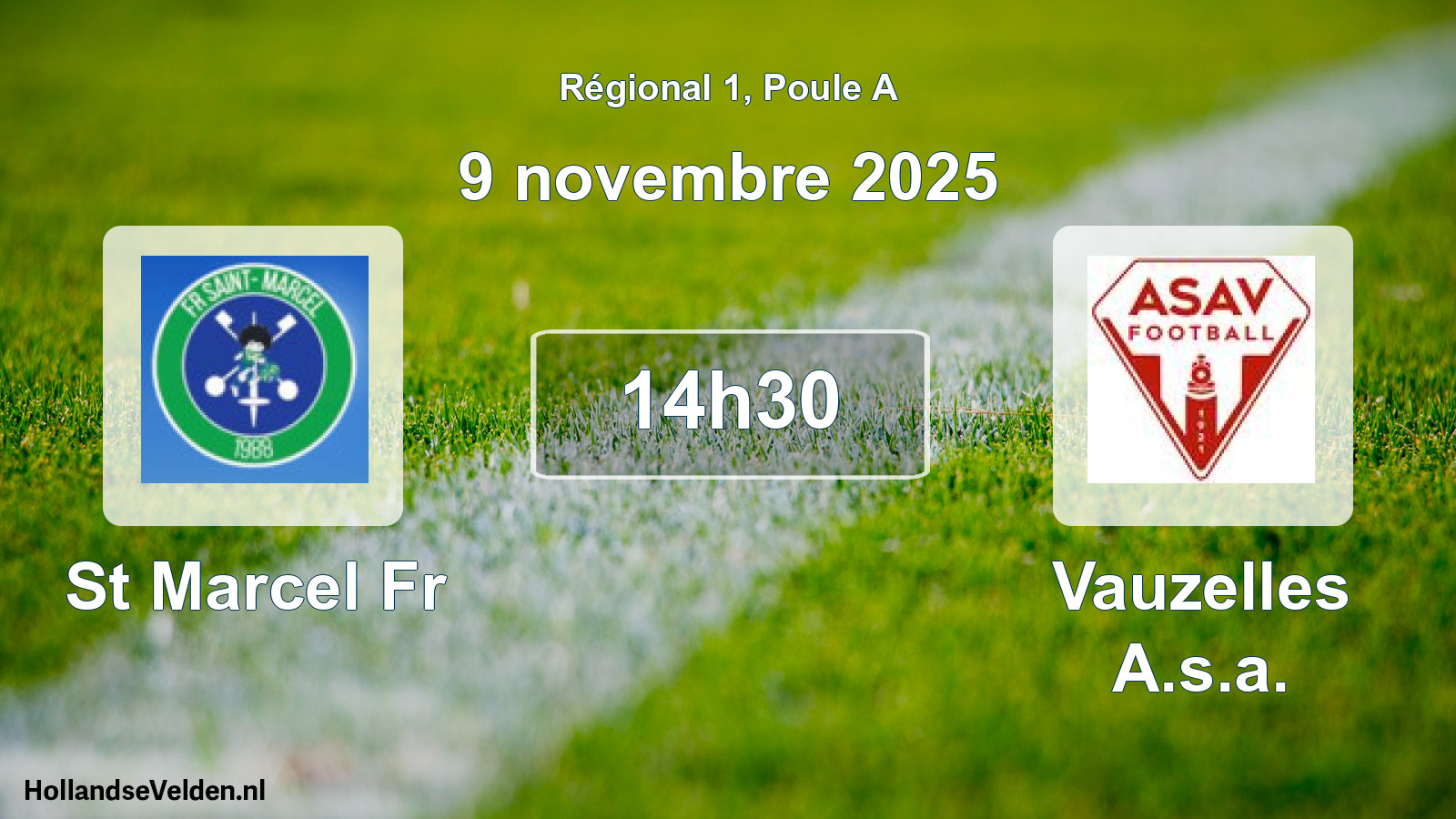 Geplande wedstrijd: St Marcel Fr - Vauzelles A.s.a. (9 novembre 2025)