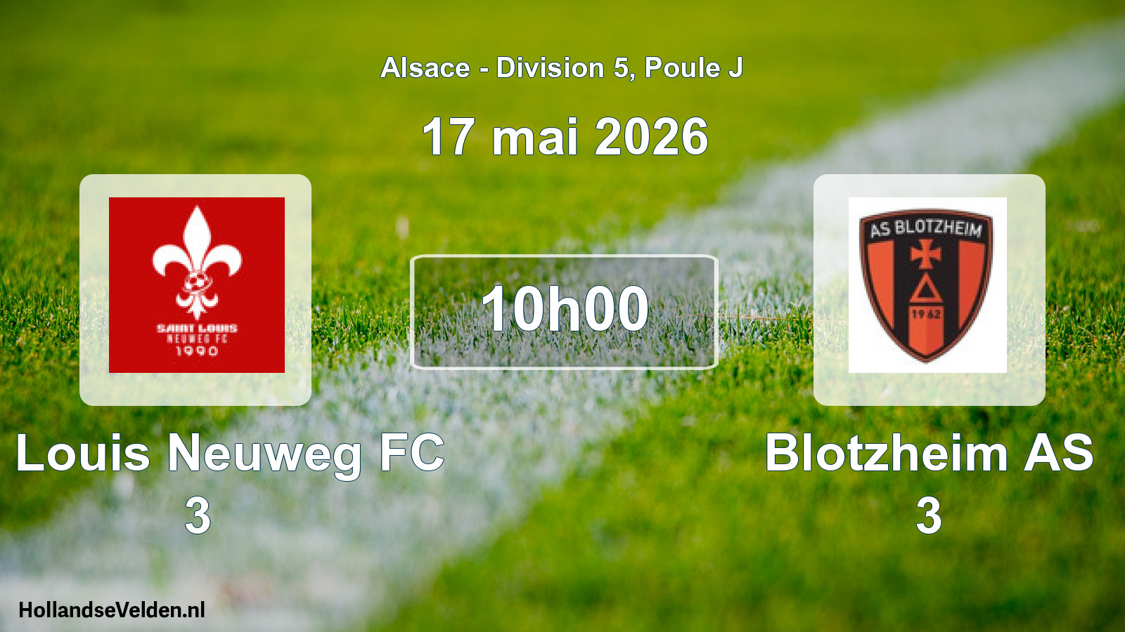 Geplande wedstrijd: St Louis Neuweg FC 3 - Blotzheim AS 3 (17 mei 2026)
