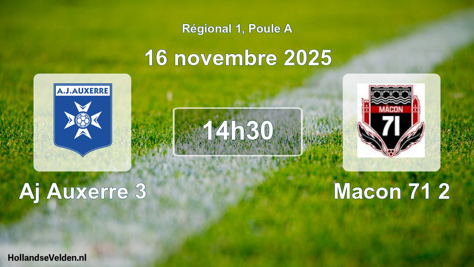 Scheduled Match: Aj Auxerre 3 - Macon 71 2 (16 November 2025)