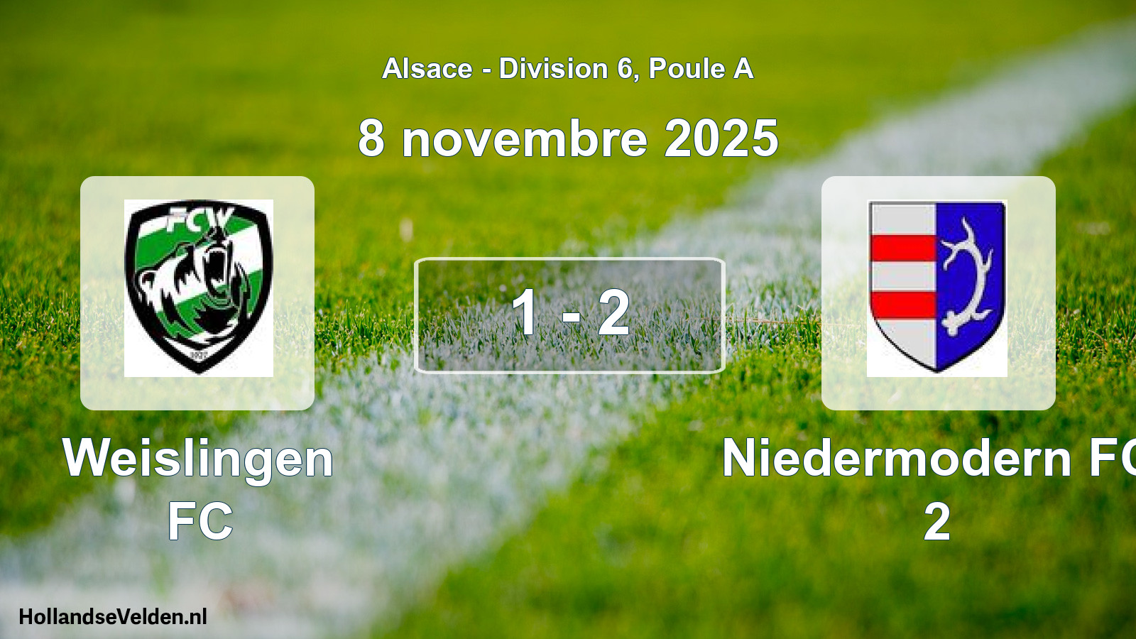 Total number of matches played: Weislingen FC - Niedermodern FC 2 1 - 2 (8 November 2025)