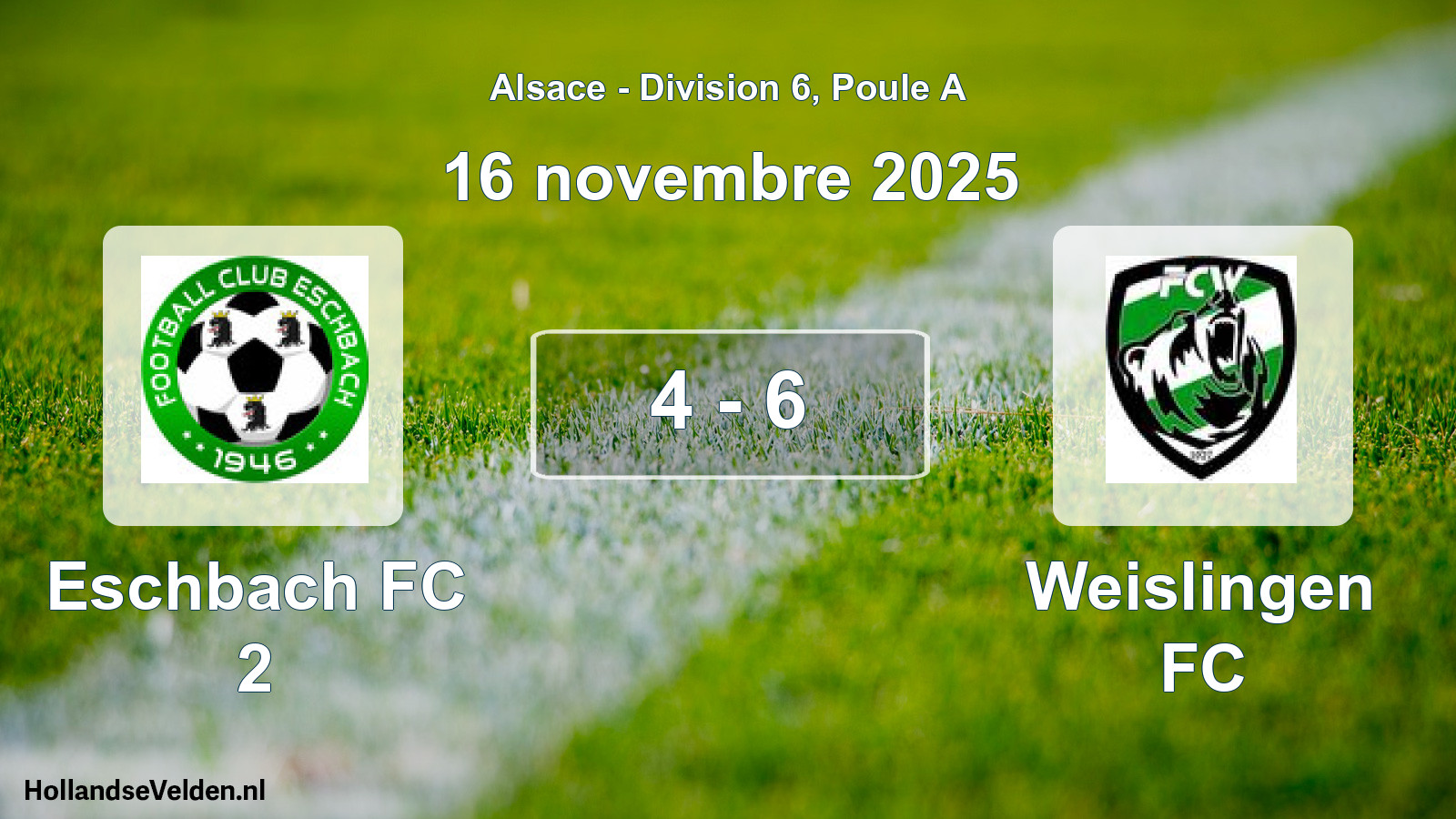 Total number of matches played: Eschbach FC 2 - Weislingen FC 4 - 6 (16 November 2025)