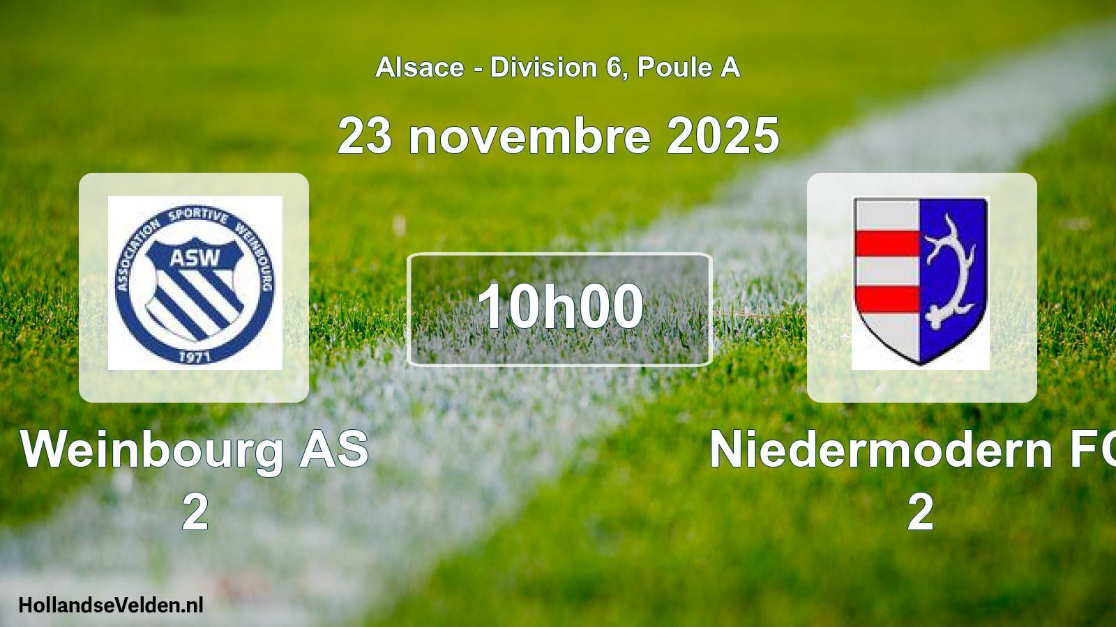 Scheduled Match: Weinbourg AS 2 - Niedermodern FC 2 (23 November 2025)