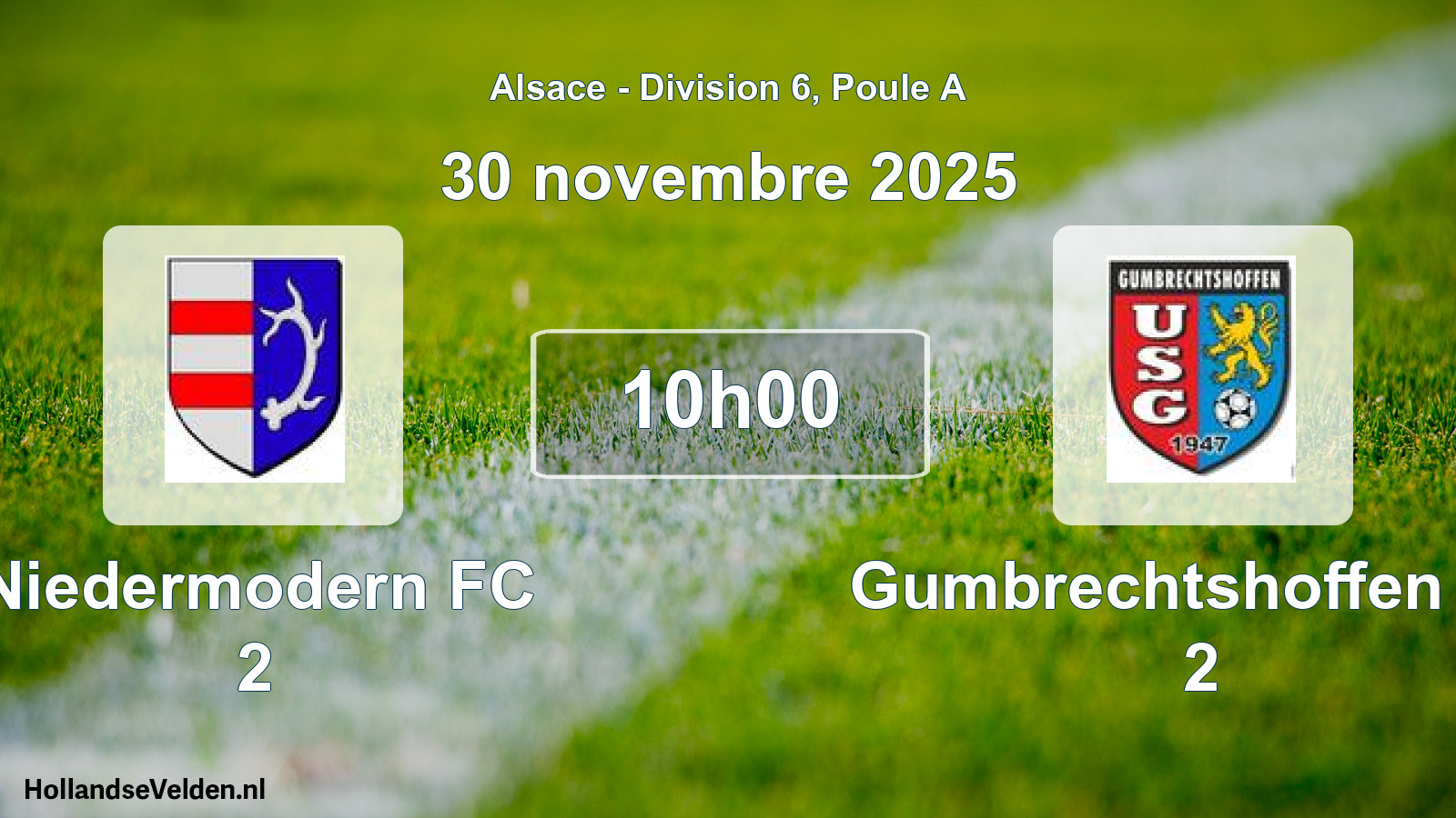 Scheduled Match: Niedermodern FC 2 - Gumbrechtshoffen US 2 (30 November 2025)