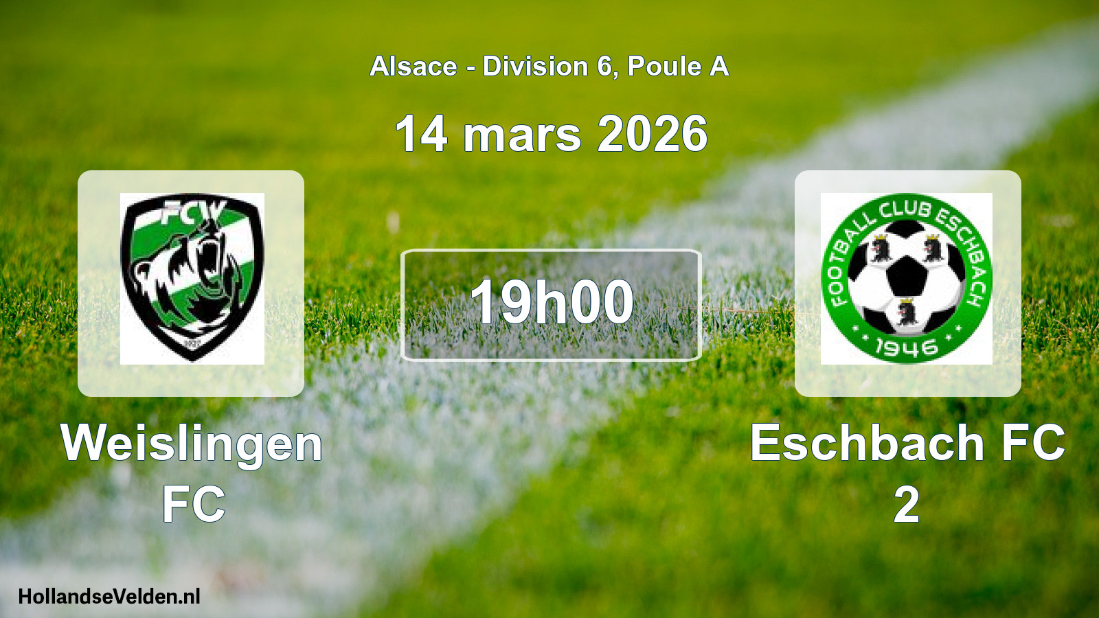 Match programmé: Weislingen FC - Eschbach FC 2 (14 mars 2026)