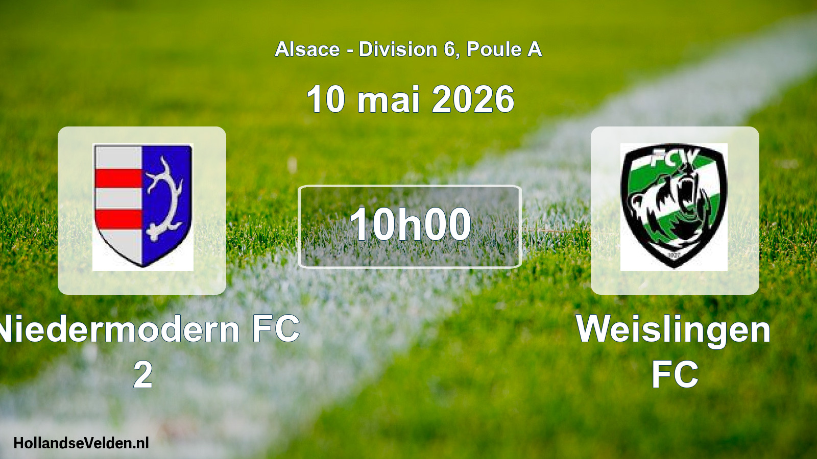 Scheduled Match: Niedermodern FC 2 - Weislingen FC (10 May 2026)
