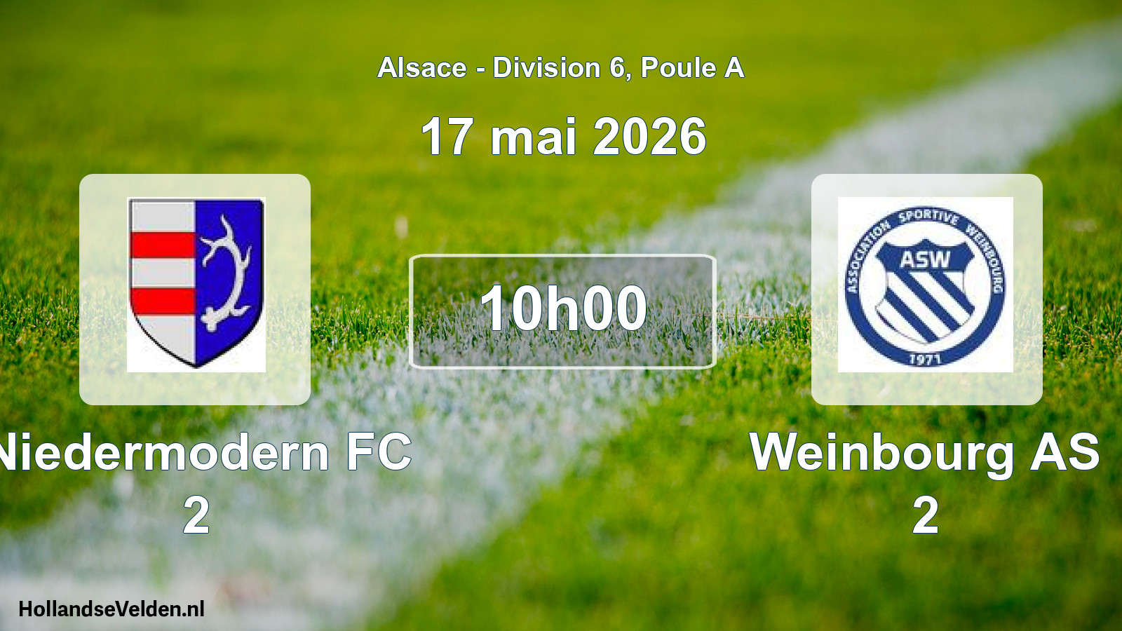Scheduled Match: Niedermodern FC 2 - Weinbourg AS 2 (17 May 2026)