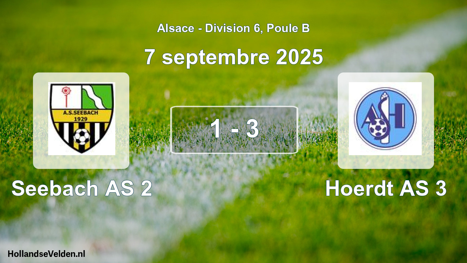 Match joué: Seebach AS 2 - Hoerdt AS 3 1 - 3 (7 septembre 2025)