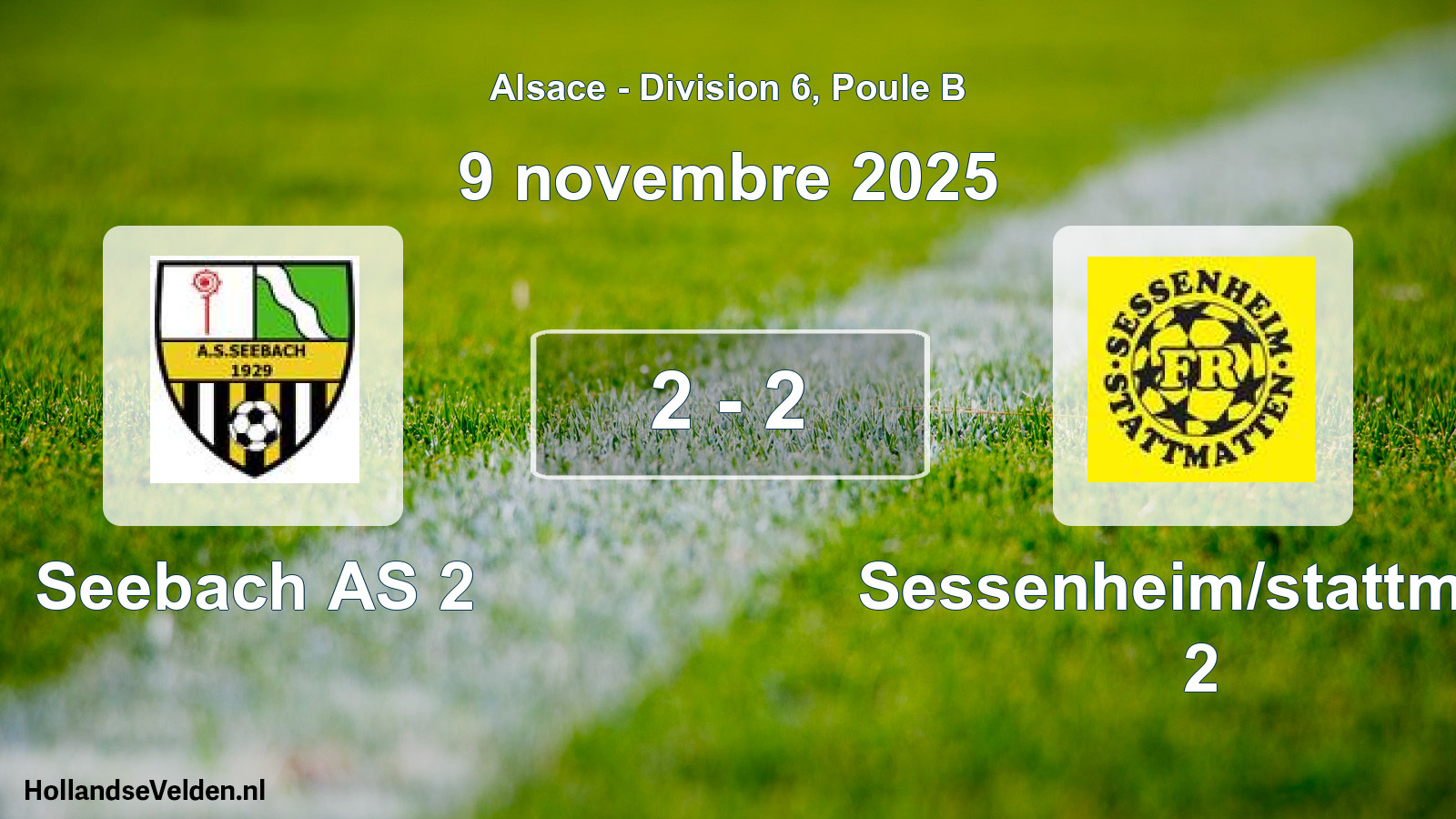 Match joué: Seebach AS 2 - Sessenheim/stattmatt 2 2 - 2 (9 novembre 2025)