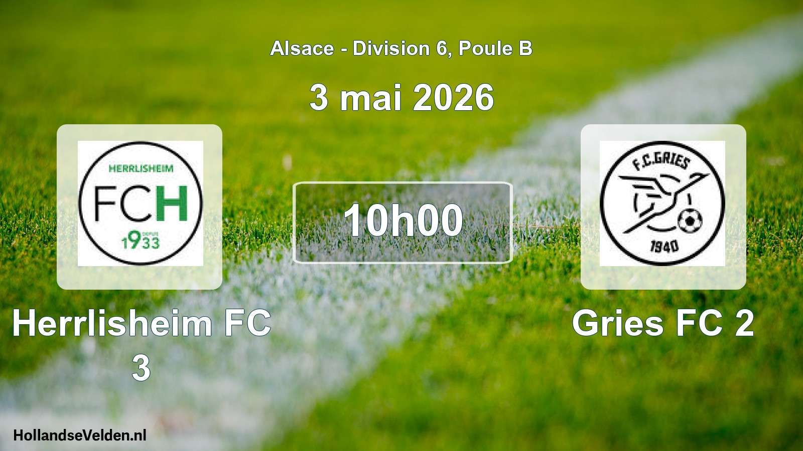 Scheduled Match: Herrlisheim FC 3 - Gries FC 2 (3 May 2026)