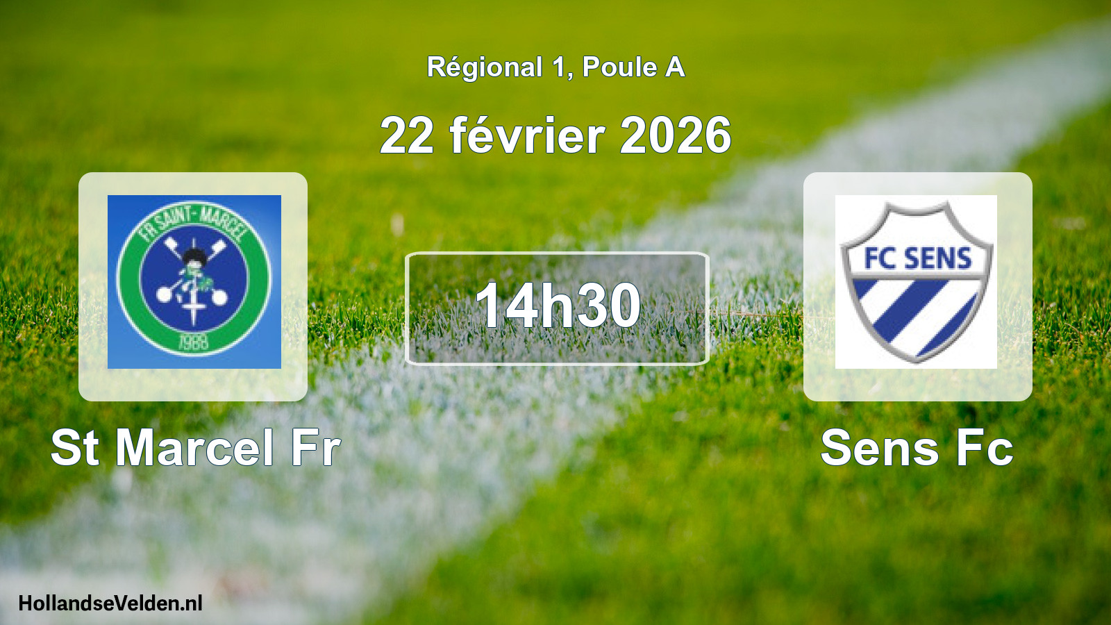 Geplande wedstrijd: St Marcel Fr - Sens Fc (22 février 2026)