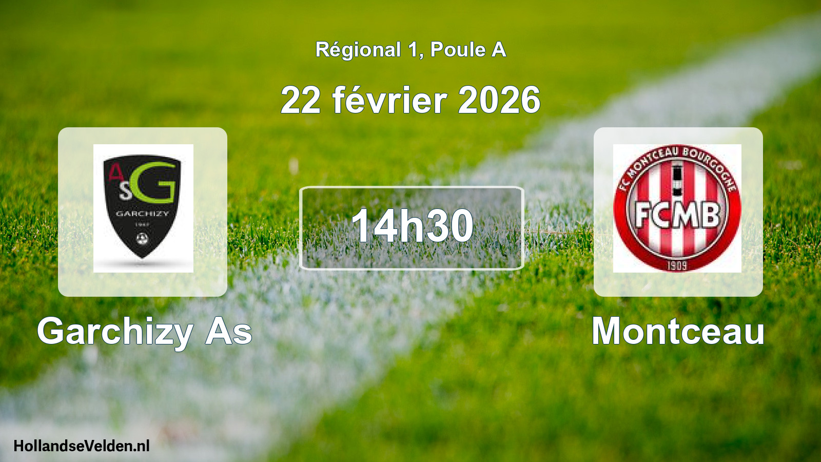 Geplande wedstrijd: Garchizy As - Montceau (22 février 2026)