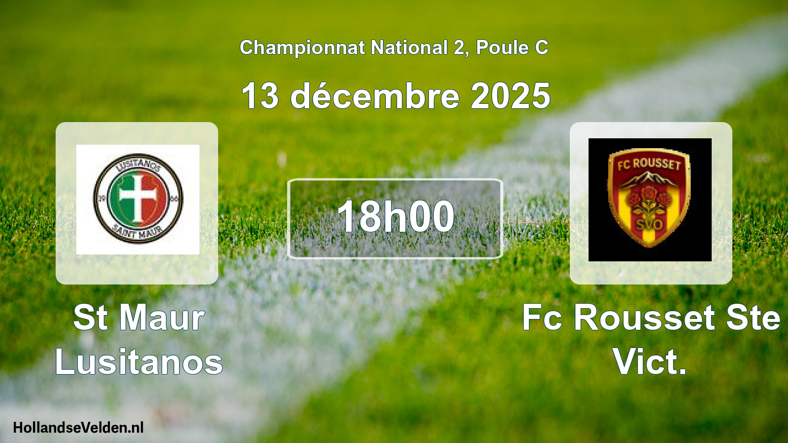 Geplande wedstrijd: St Maur Lusitanos - Fc Rousset Ste Vict. (13 décembre 2025)
