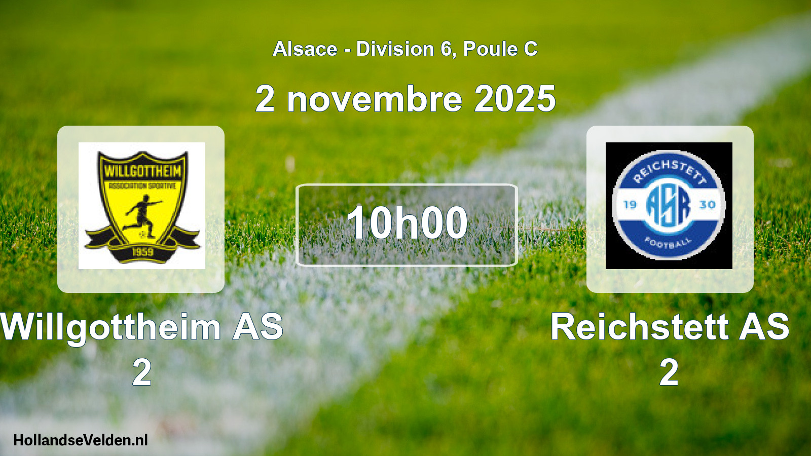 Scheduled Match: Willgottheim AS 2 - Reichstett AS 2 (2 November 2025)