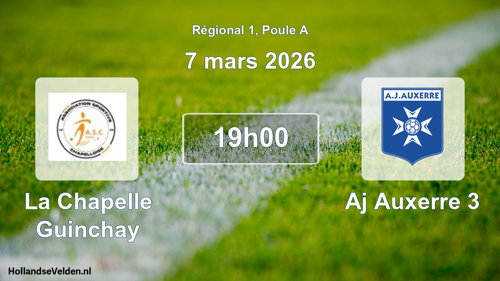 Geplande wedstrijd: La Chapelle Guinchay - Aj Auxerre 3 (7 mars 2026)