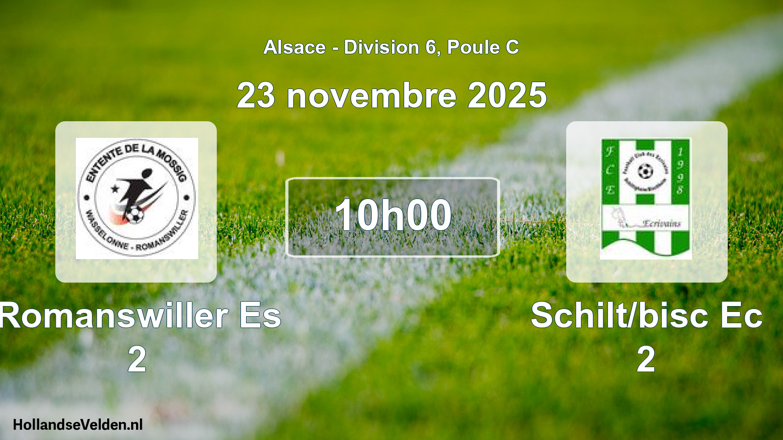 Geplande wedstrijd: Romanswiller Es 2 - Schilt/bisc Ec 2 (23 november 2025)