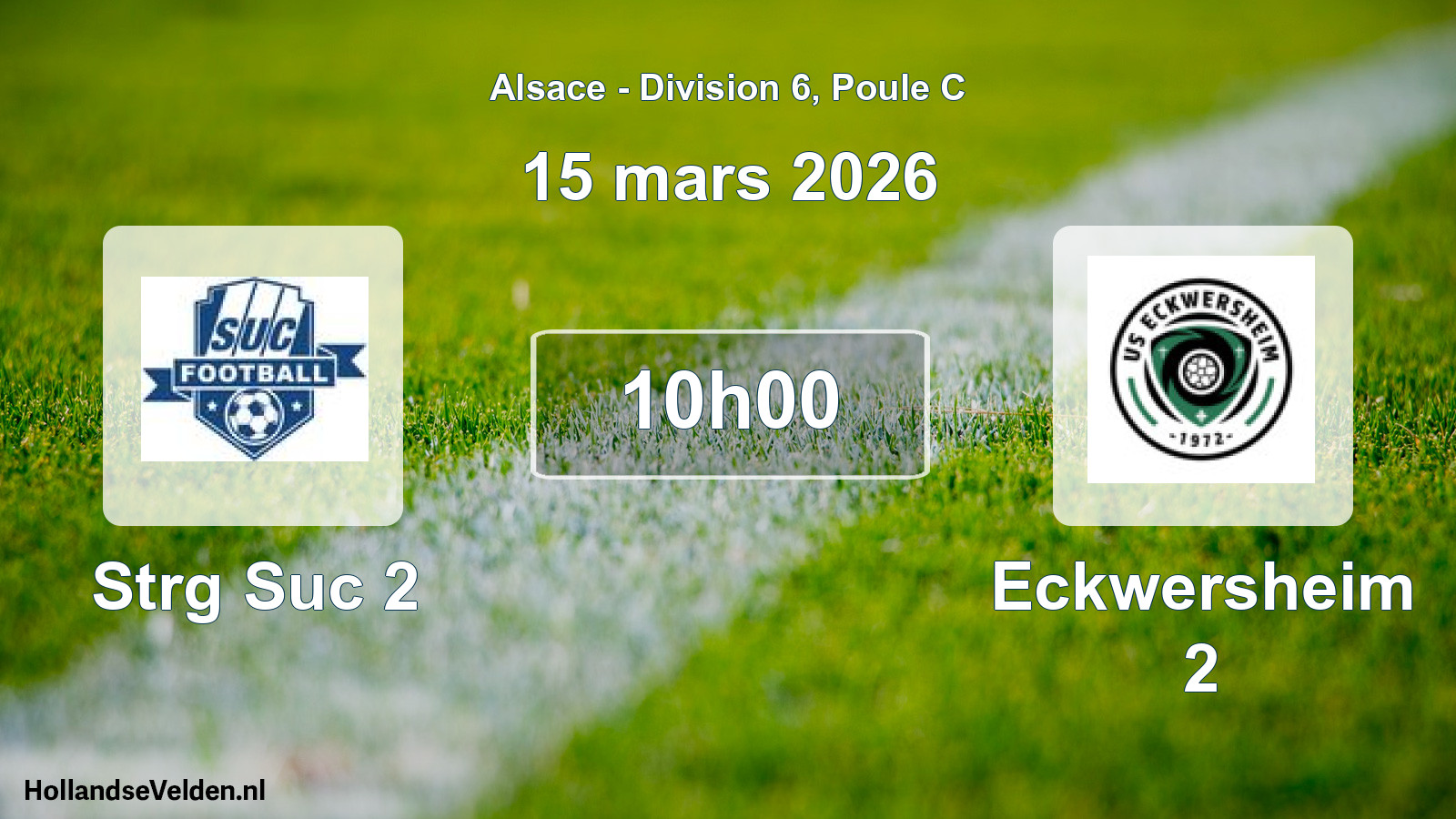 Match programmé: Strg Suc 2 - Eckwersheim 2 (15 mars 2026)