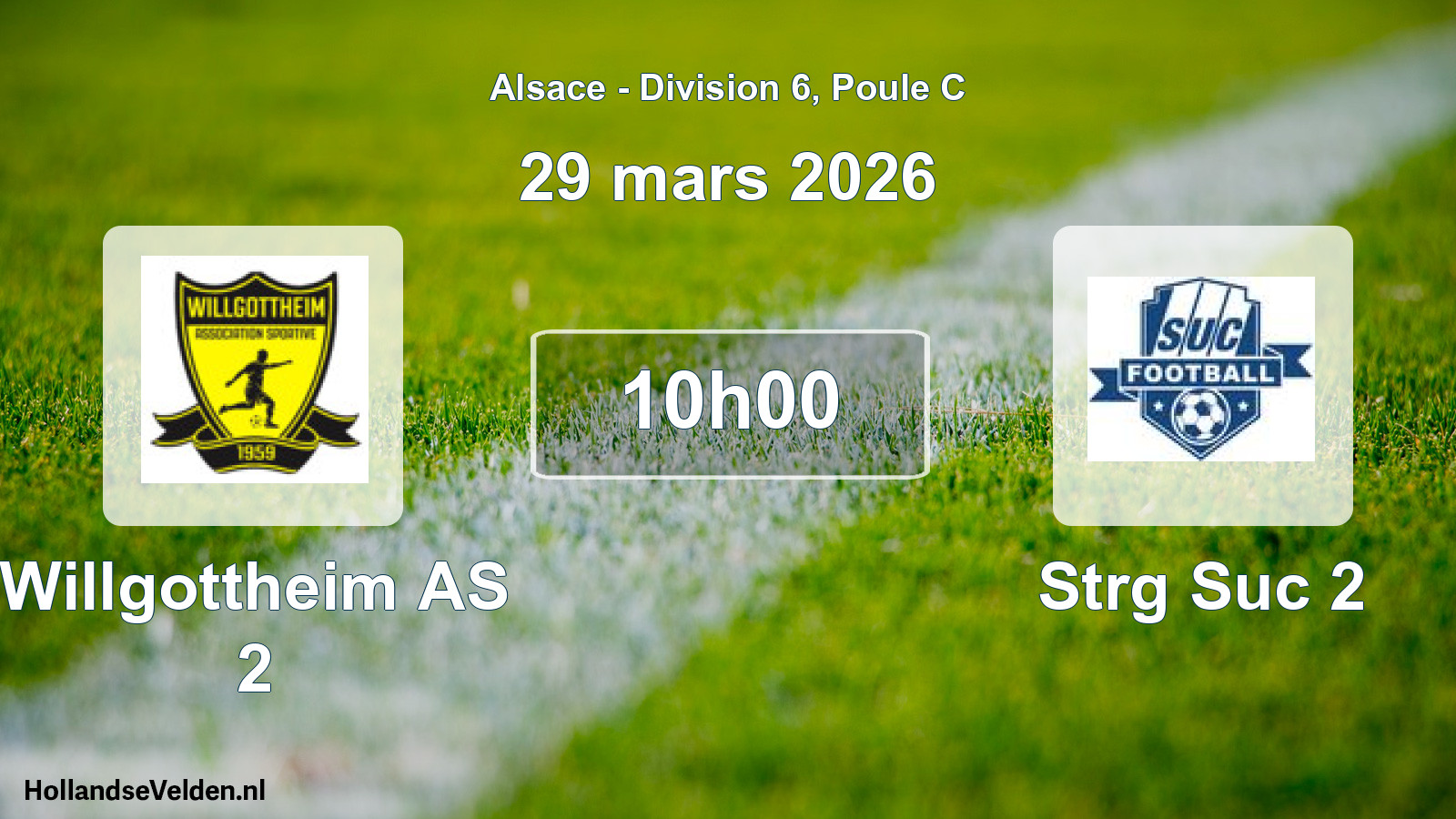 Scheduled Match: Willgottheim AS 2 - Strg Suc 2 (29 March 2026)