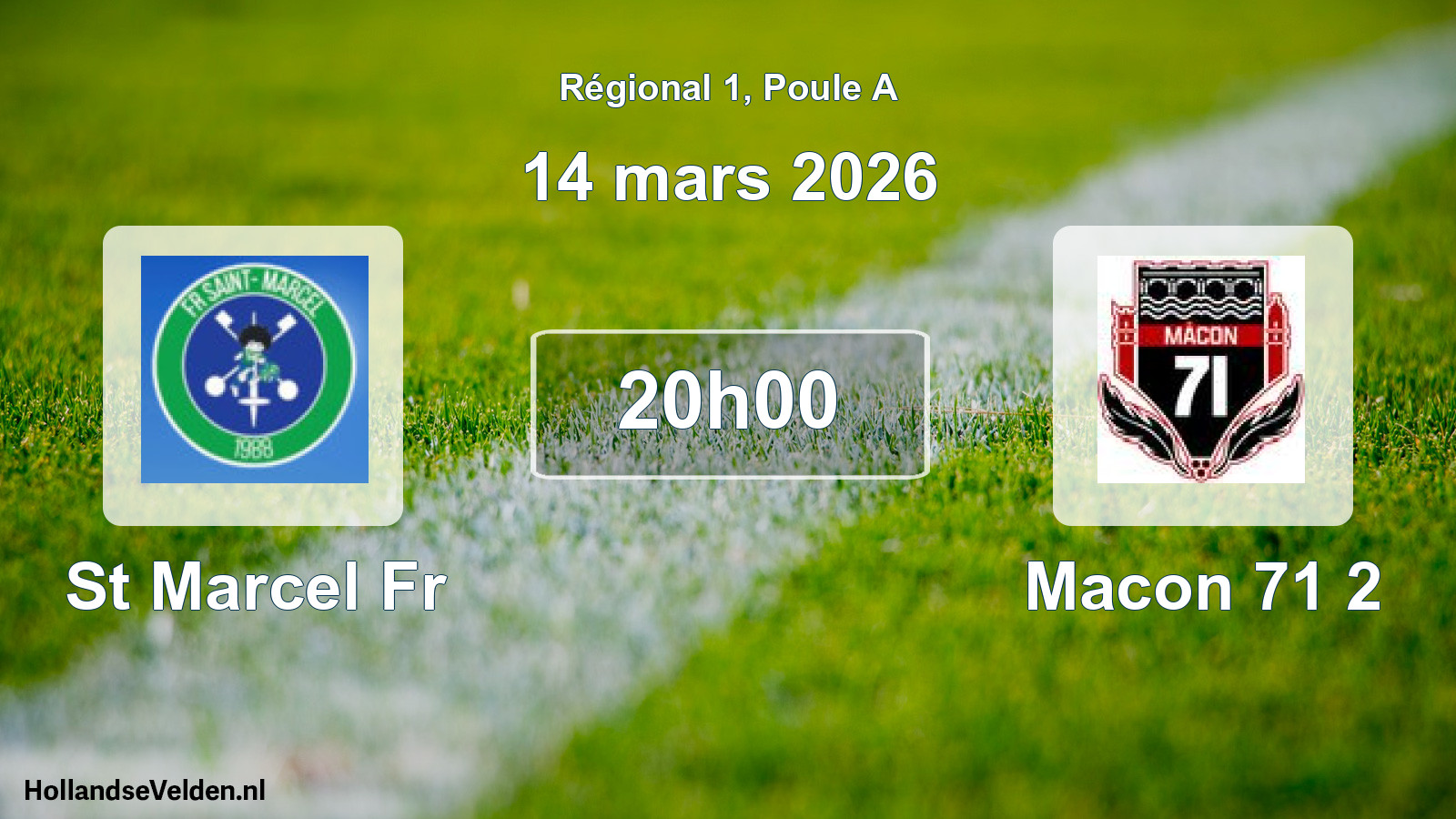 Geplande wedstrijd: St Marcel Fr - Macon 71 2 (14 mars 2026)