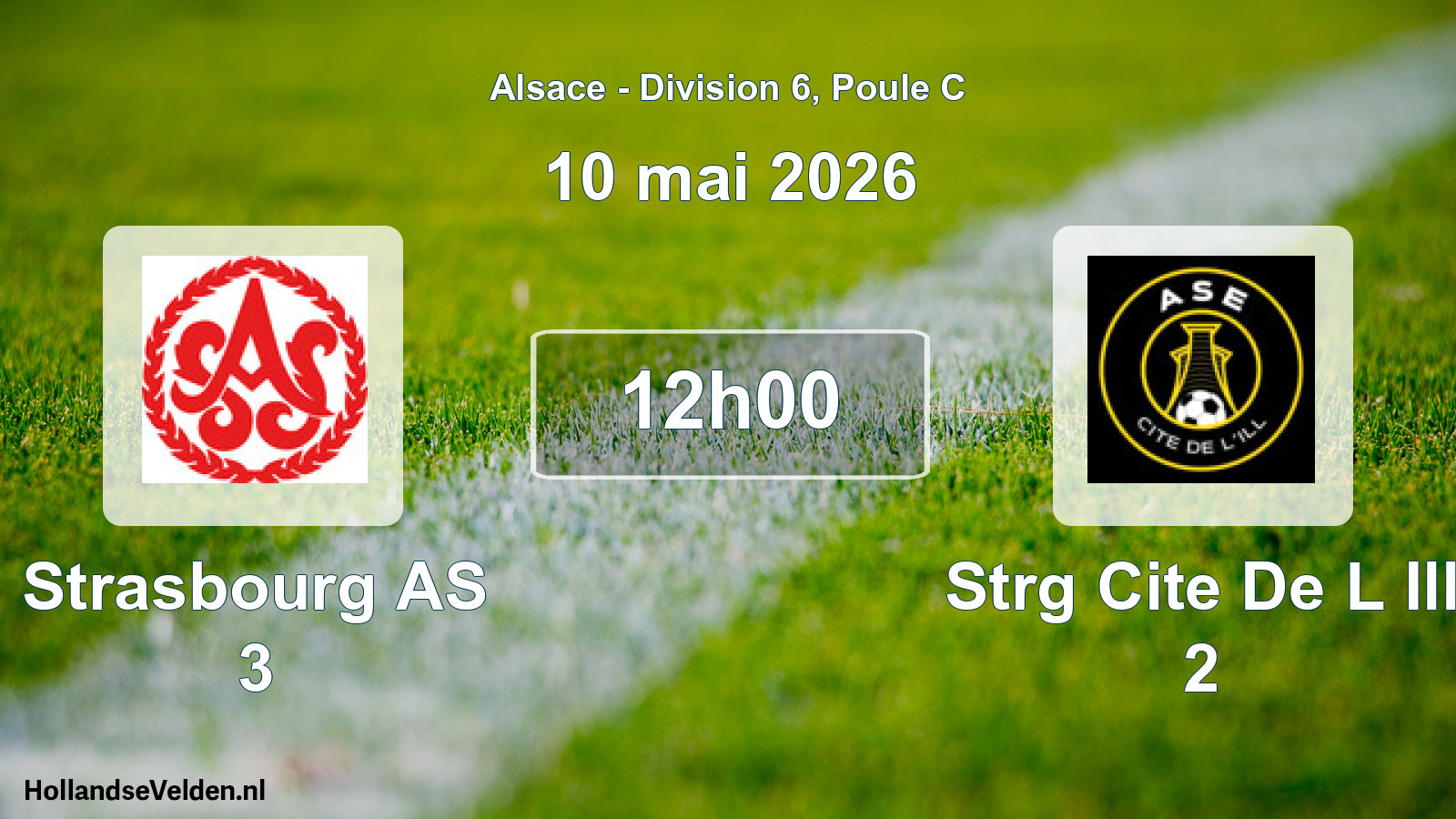 Match programmé: Strasbourg AS 3 - Strg Cite De L Ill 2 (10 mai 2026)