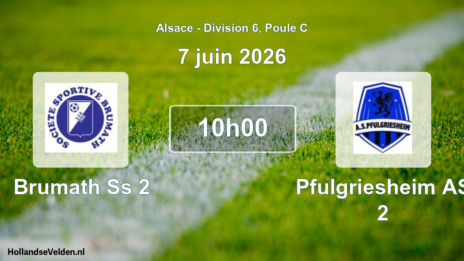 Geplande wedstrijd: Brumath Ss 2 - Pfulgriesheim AS 2 (7 juni 2026)