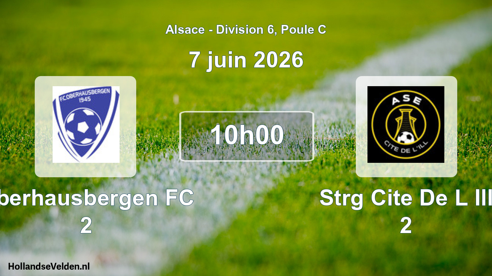 Geplande wedstrijd: Oberhausbergen FC 2 - Strg Cite De L Ill 2 (7 juni 2026)